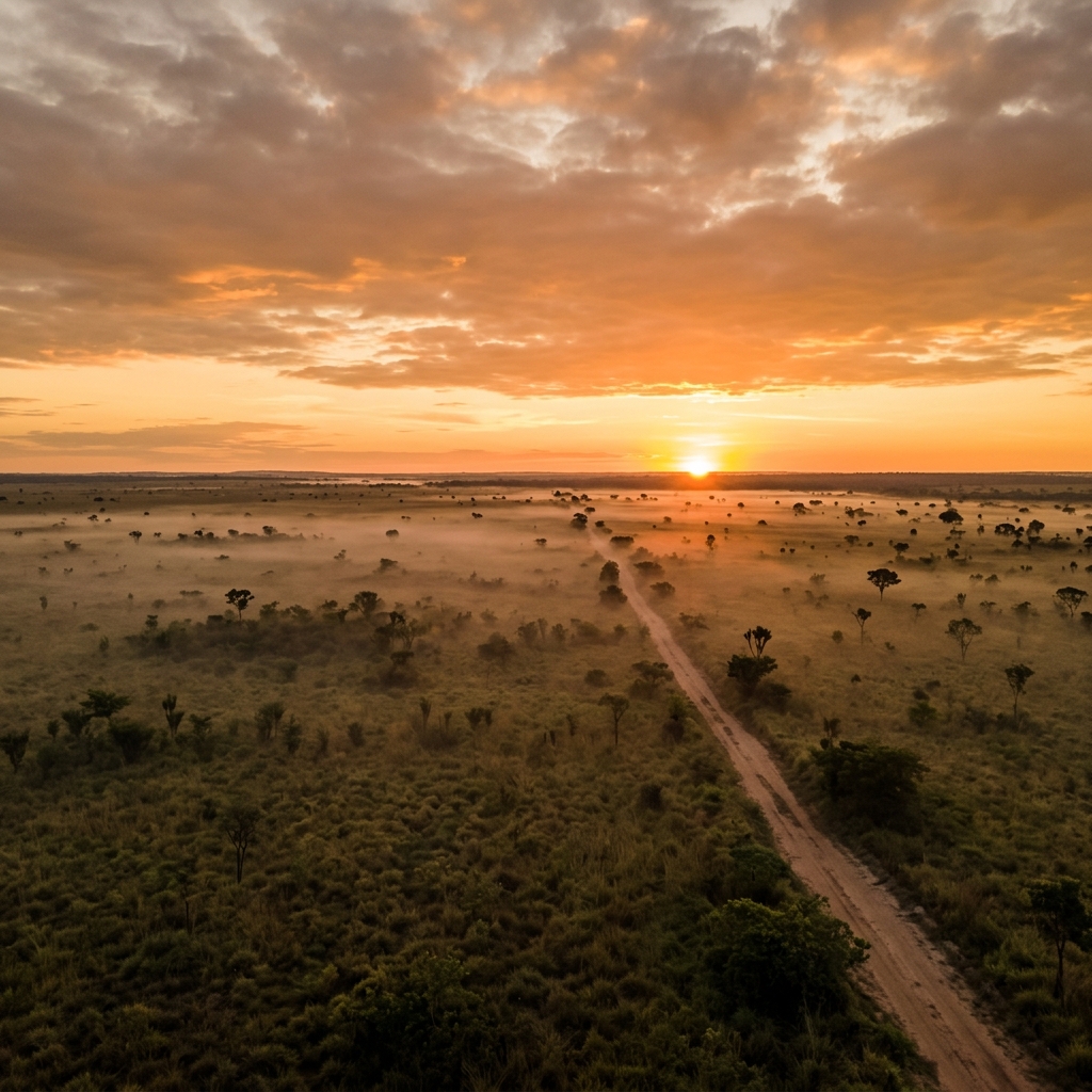 Bom dia paisagem cerrado